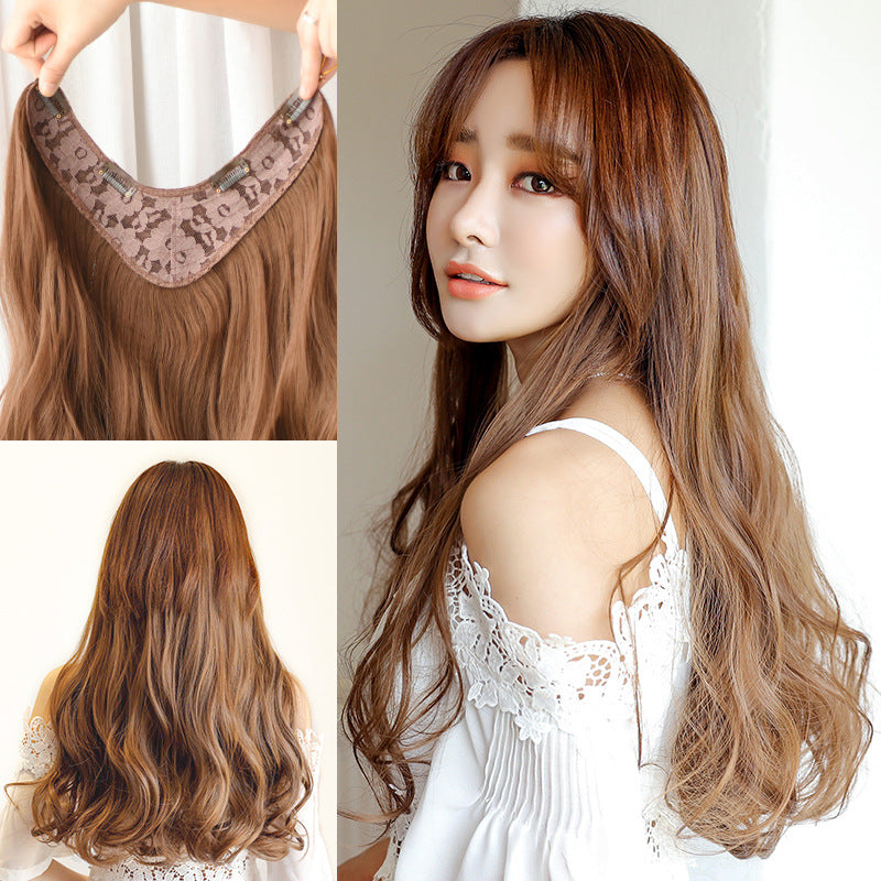 Brown long curly wigs