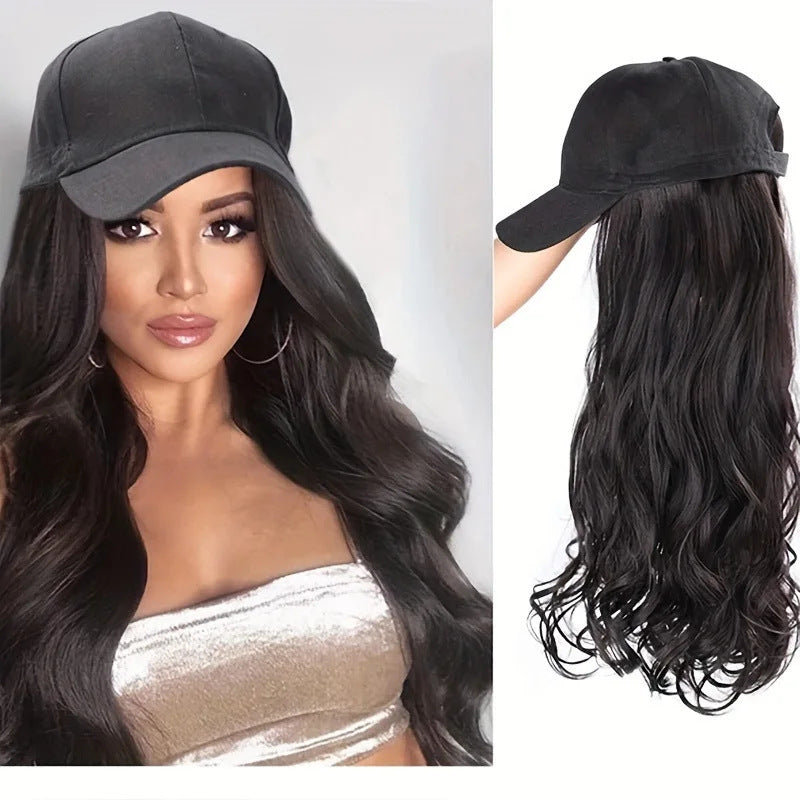 Wholesale Coolhair Wig Fashion Ladies Women Synthetic Long Big Wave Wig Hair One-piece Fashion Hats Custom