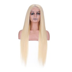 Coolhair Wig Honey Blonde Straight Lace Frontal Wigs Hd Transparent Full Lace Wig Raw Human Hair 200% Density for Black Women