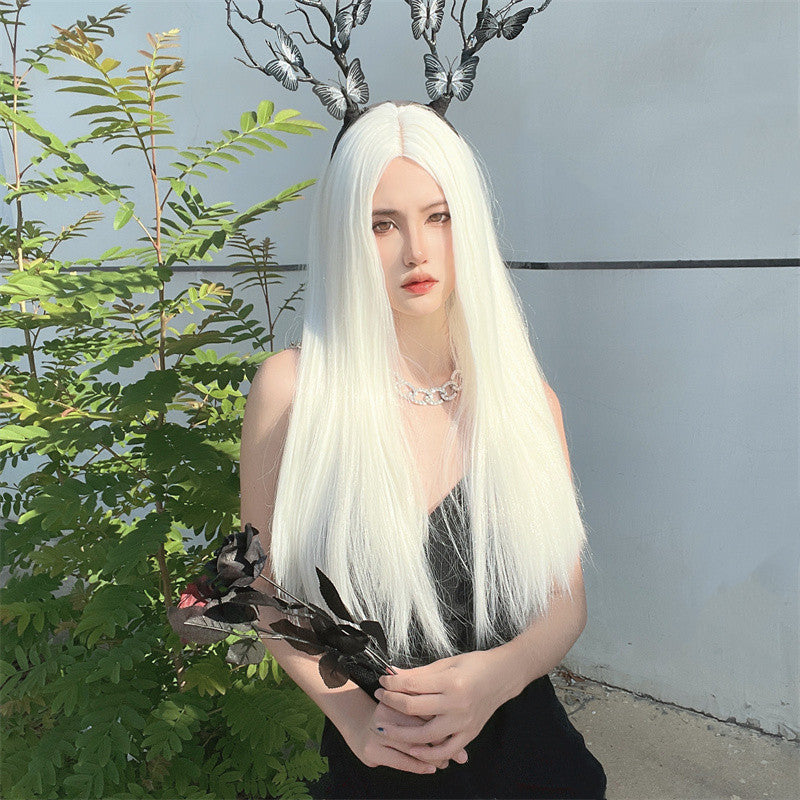 Wholesale Coolhair Wig White Lace Frontal Wigs Long Straight Hair HD Transparent Lace Front Wig