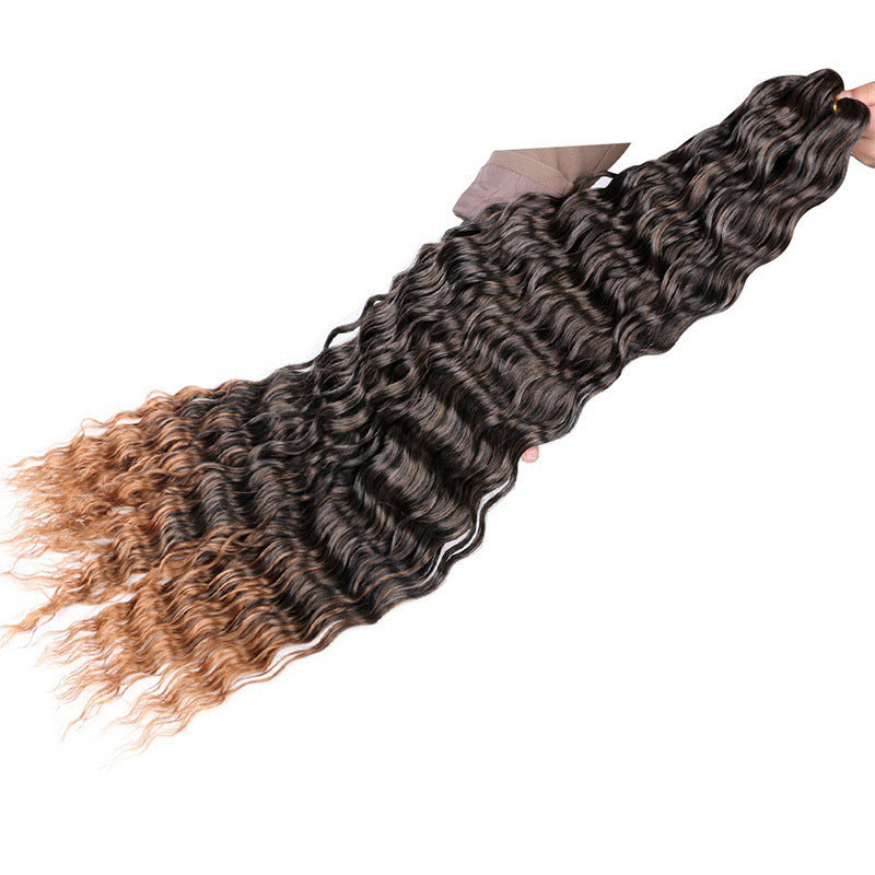 Coolhair Small Wig Loose Deep Wave Hair Bundles Super Long Synthetic Curly Wave Twist Crochet Braiding 100% Density Heat