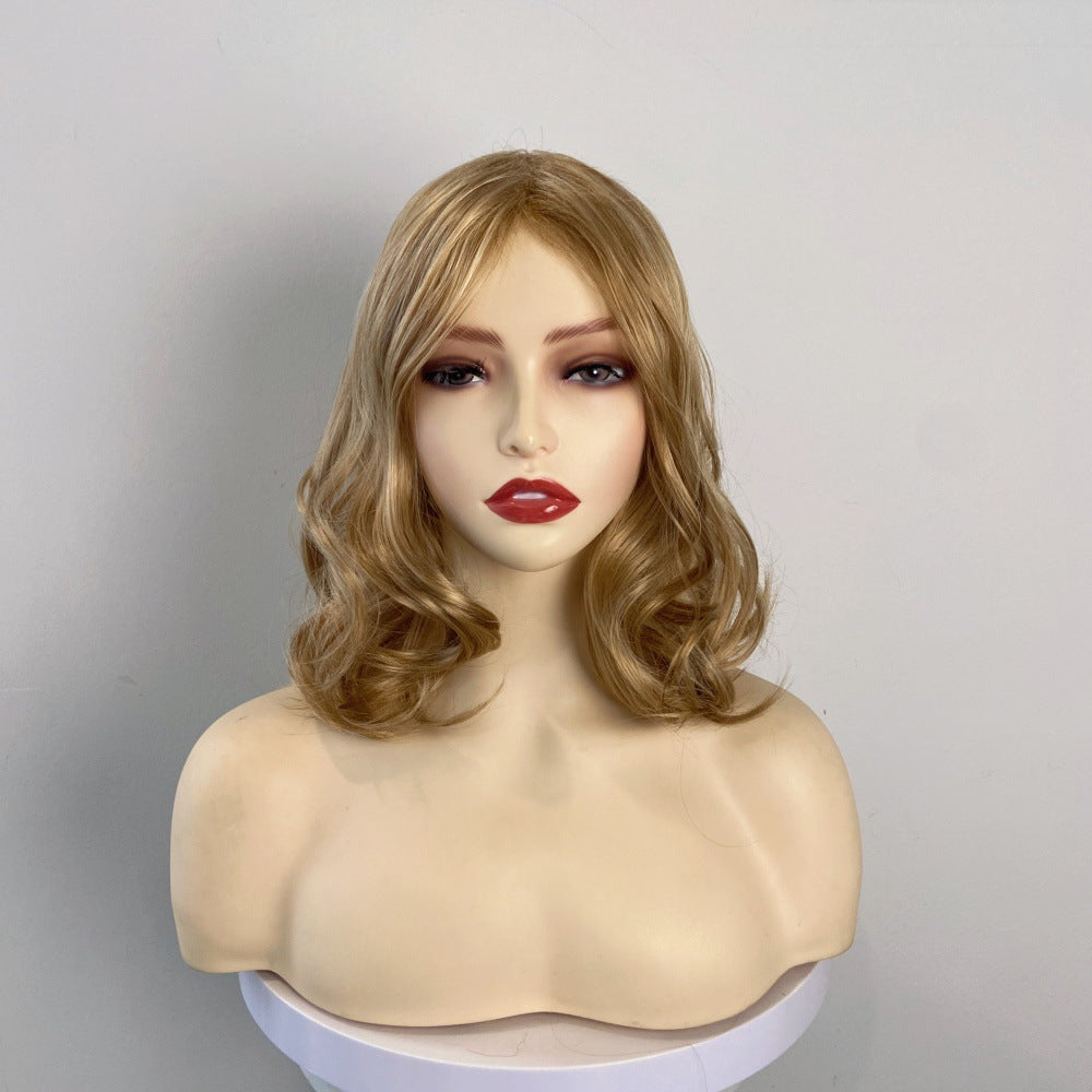 Wig Short Hair Female Natural Simulation Hair Outward Short Curly Hair Style Celebrity Same Style Daily Full Top Wig Cover