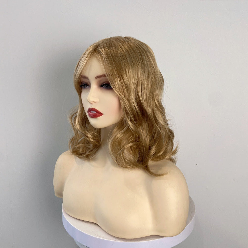 Wig Short Hair Female Natural Simulation Hair Outward Short Curly Hair Style Celebrity Same Style Daily Full Top Wig Cover