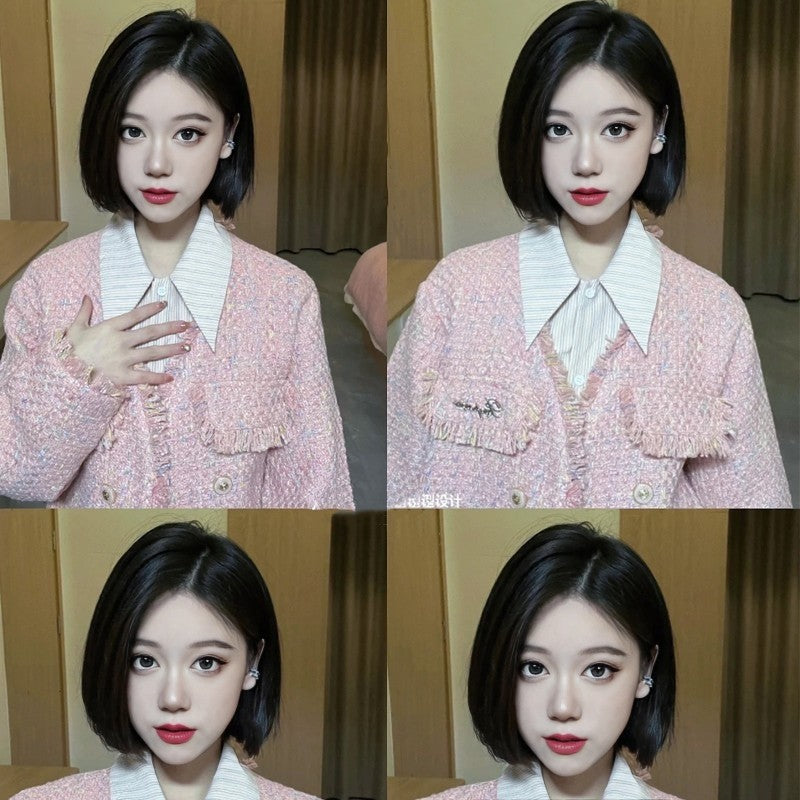 Wig for womenslanted bangsshort hairnatural BOBO short hairsimulated hair cover wholesale