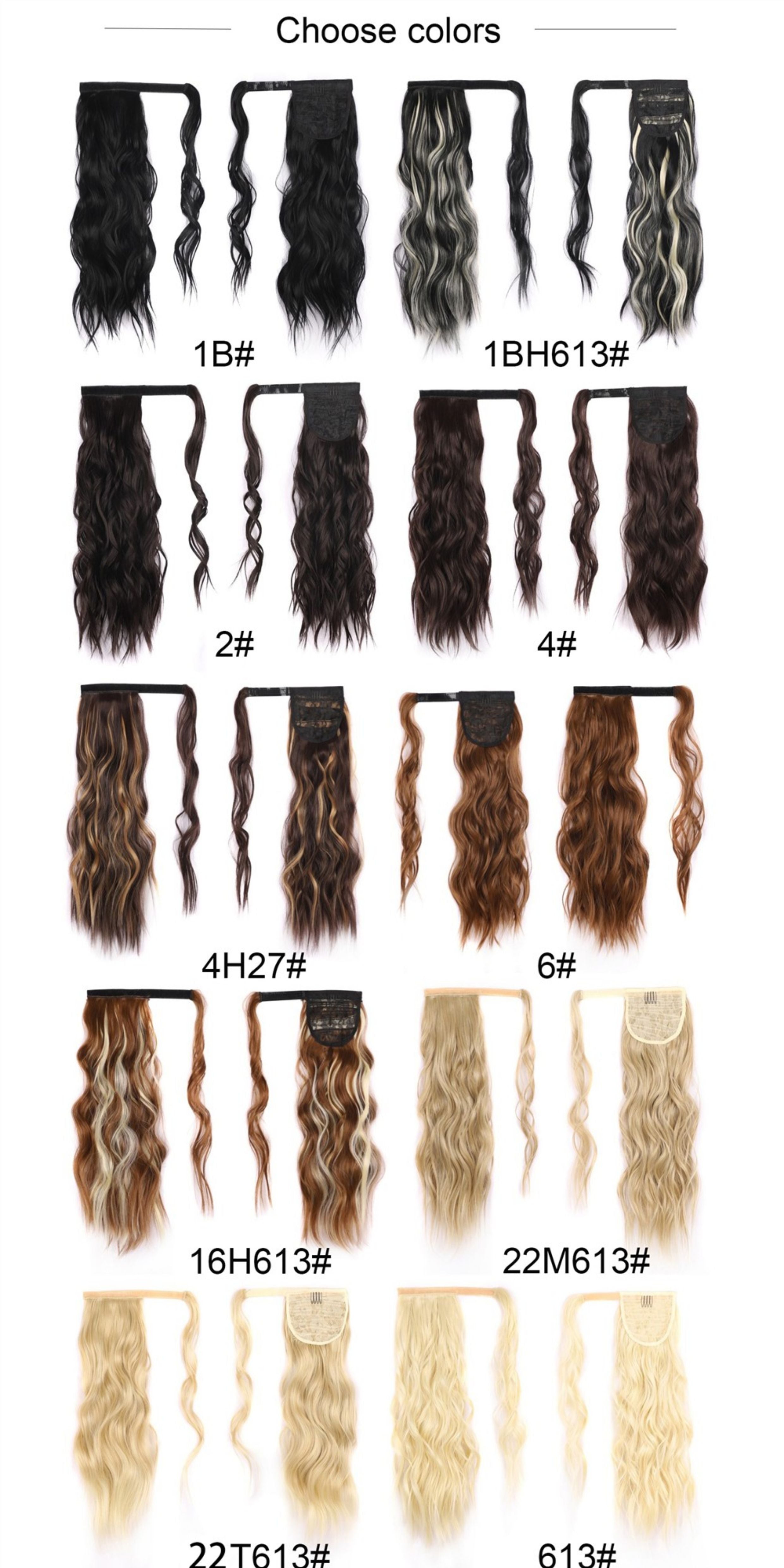 Coolhair Wig High Temperature Fiber Claw Clip Small Cap Natural Hairline Synthetic Hair Long Wavy Ponytail Extensions Women