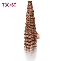 Coolhair Small Wig Loose Deep Wave Hair Bundles Super Long Synthetic Curly Wave Twist Crochet Braiding 100% Density Heat