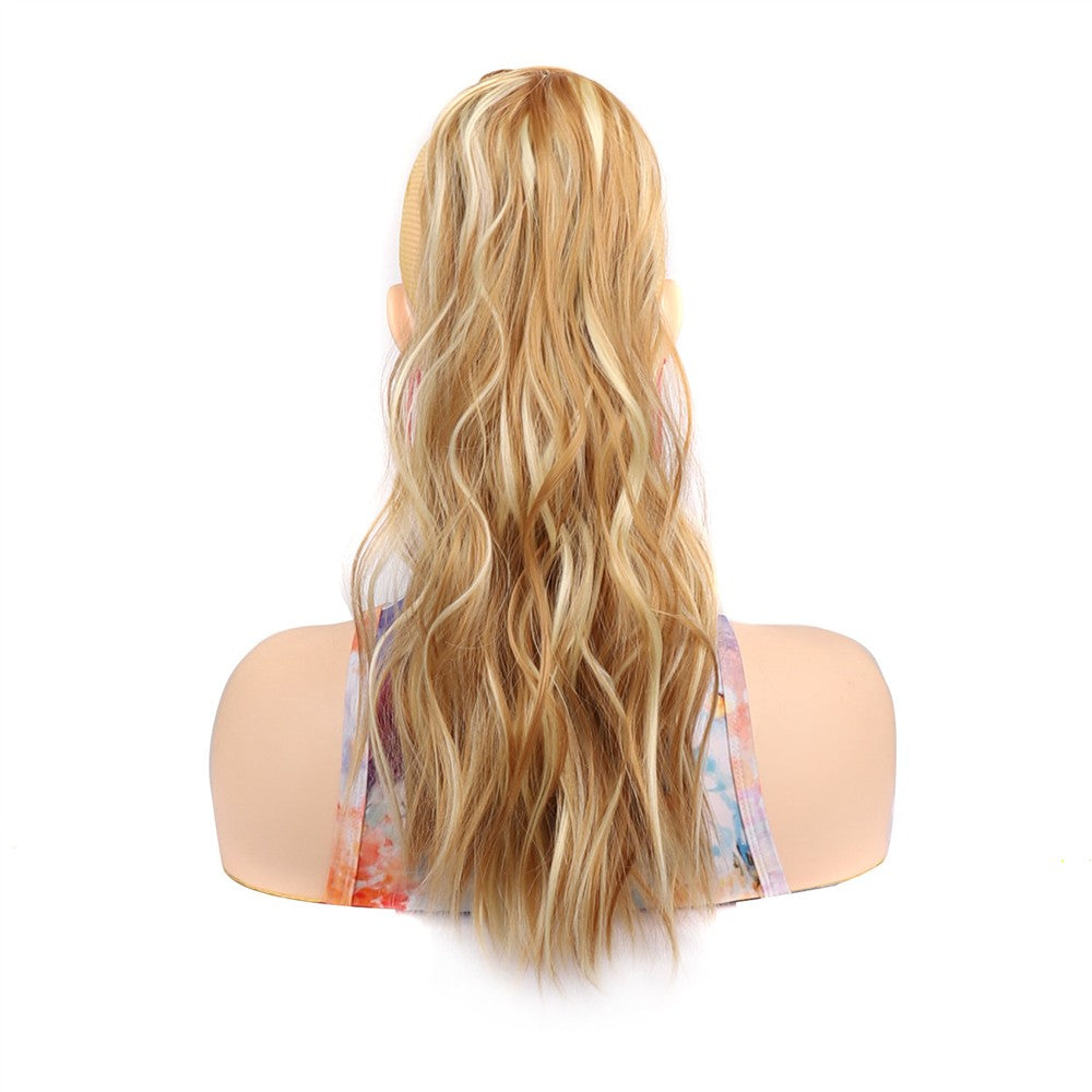 Coolhair Wig High Temperature Fiber Claw Clip Small Cap Natural Hairline Synthetic Hair Long Wavy Ponytail Extensions Women