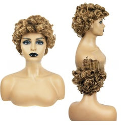 Coolhair Wig Short Curly African Blast Hair Small Curly Hair and Fashionable Synthetic Fiber Head Cover
