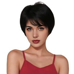 2025 Coolhair Wig Popular Fashion Wigs Brown Salon Hair Wig Short Hair With Bangs for White Women