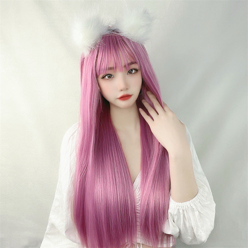 Wholesale Coolhair Wig 70cm Long Straight Natural Synthetic Wig Lolita Fashion Hair Halloween Party Anime Cosplay Wig