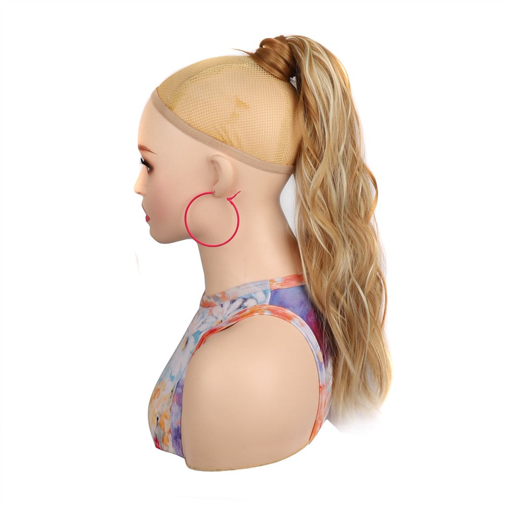 Coolhair Wig High Temperature Fiber Claw Clip Small Cap Natural Hairline Synthetic Hair Long Wavy Ponytail Extensions Women