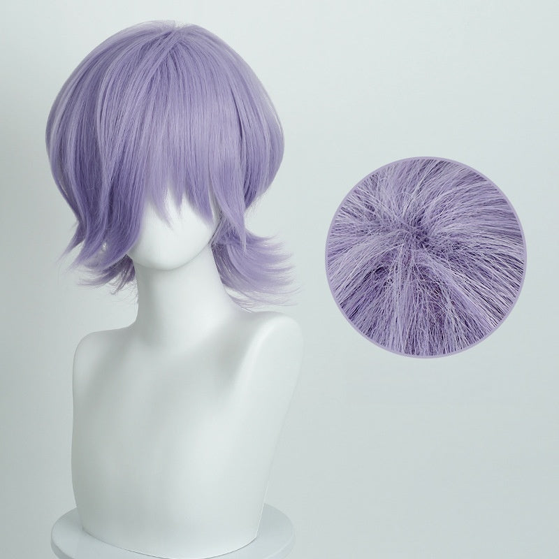 Coolhair Wig Wholesale Wig Short 35cm Purple Synthetic Cosplay Heat Resistant Hair Straight for Anime