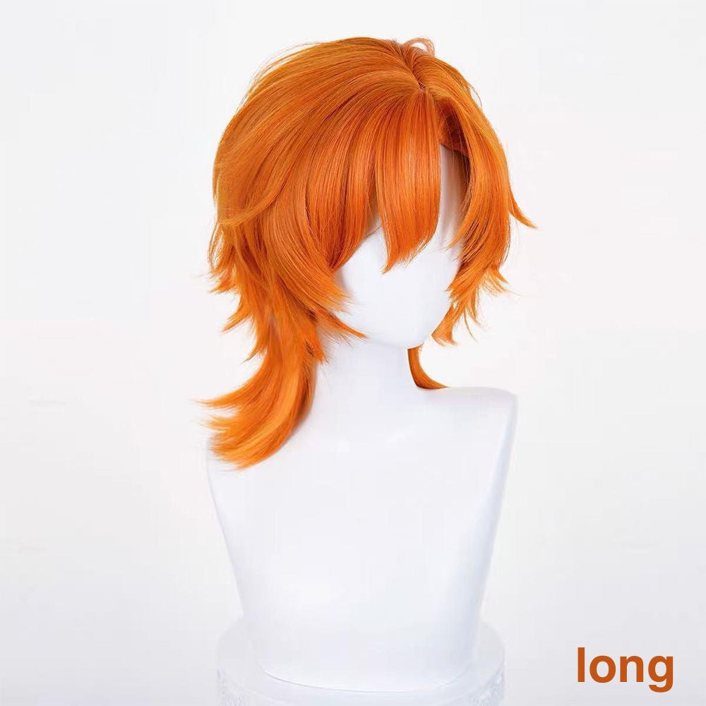 Zootopia Wig Fox Nick Cosplay Wig Big Top Wolf Tail Orange