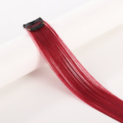 Coolhair Wig Fashionable Colored Wigs Highlight Rainbow Hair Extensions Wigs Clip in One Piece 22 Inches Straight Hair