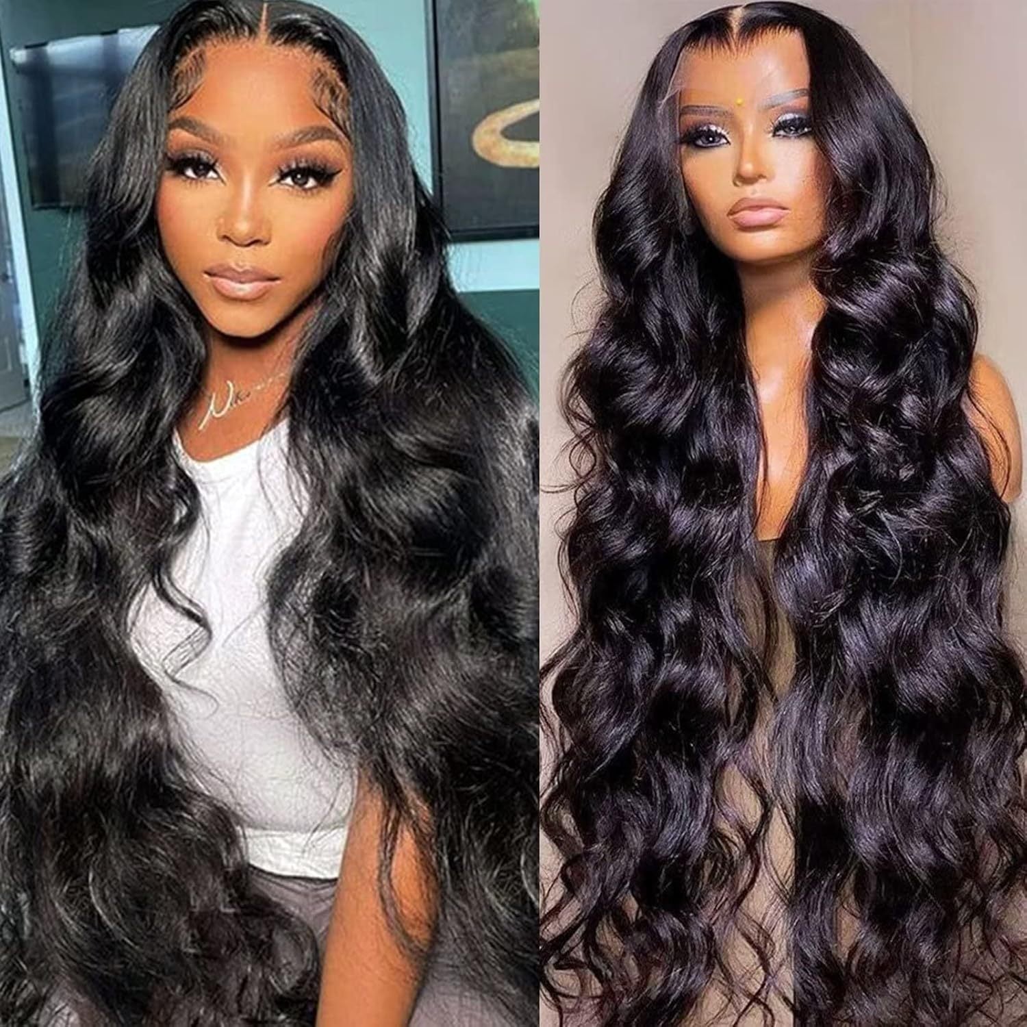 Coolhair Wig Lace Front Wig 200% Density HD Transparent Body Wave Lace Frontal Human Hair Wig Pre Plucked Glueless for Women