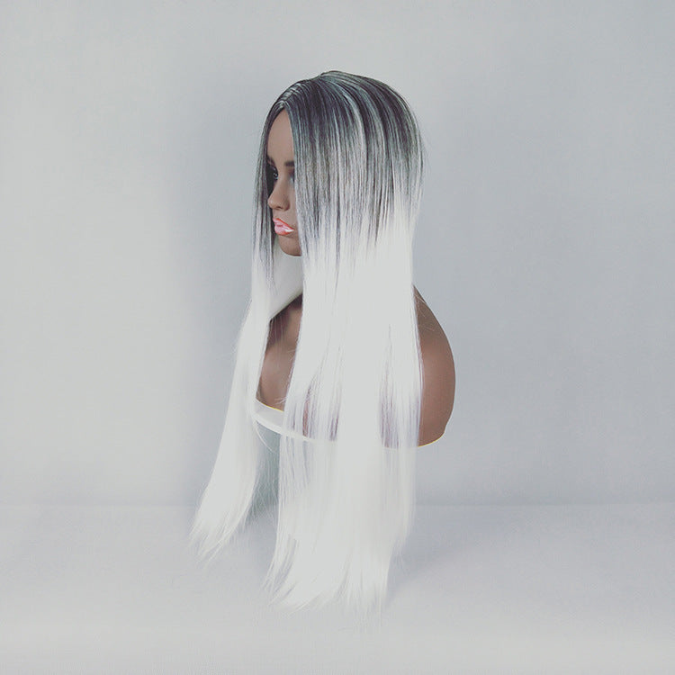 Hot Selling Body Wave Synthetic Wig for Women with Long Hair Gradient Color Heat Resistant and Natural Hairline Headband