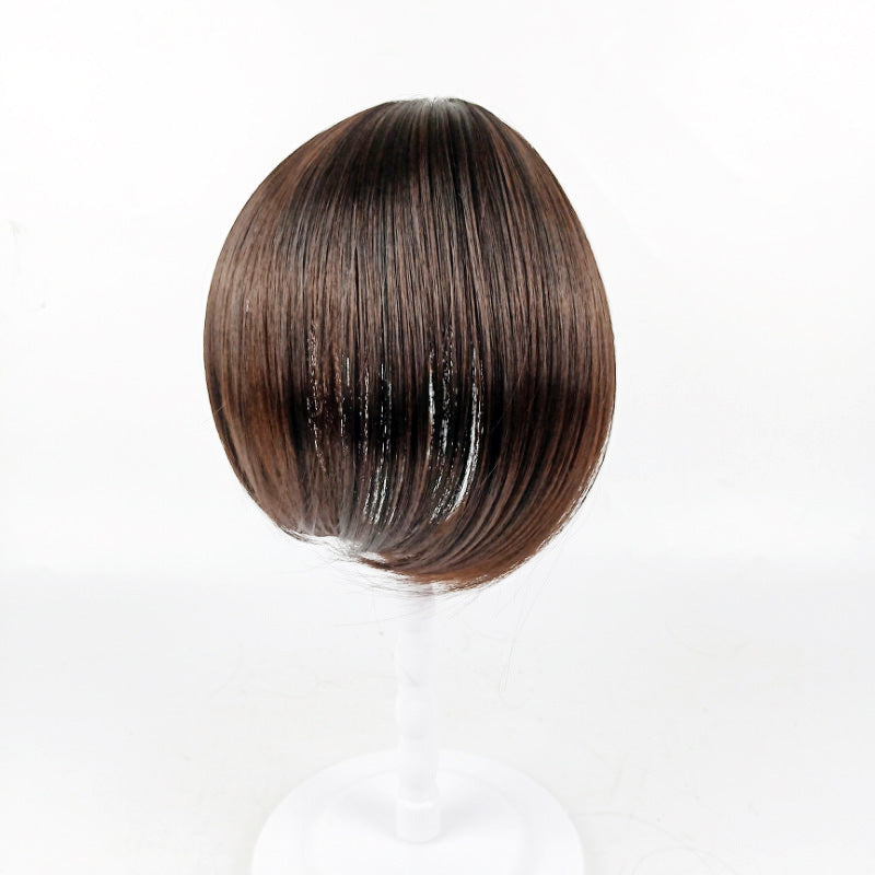 Coolhair Wig Hair Bangs Women's High-Temp Synthetic Straight Hair Topper with Fluffy Side Bangs Versatile Style for Party Wear