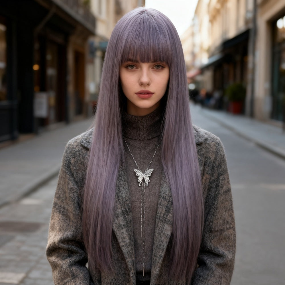 Coolhair Wig 26 Inch Long Straight Black Wigs for Women Synthetic Black Straight Wig Looking Natural Daily Party Cosplay Use