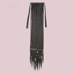 Fashion Trend Colorful Braids Style Coolhair Wig Synthetic Hair Extensions Wrap Around Ponytail for Women
