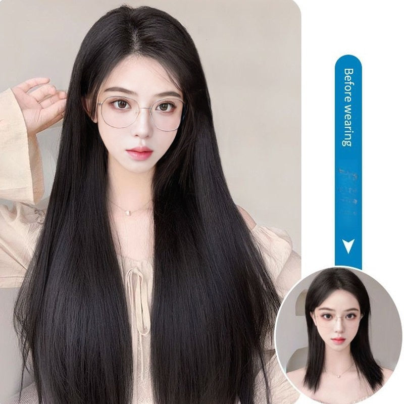 Coolhair Wig New Ynthetidenime Ball Hair Brown Straight Wigs Naturally Connect Synthetic Wig for Women Hair