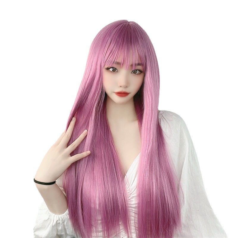 Wholesale Coolhair Wig 70cm Long Straight Natural Synthetic Wig Lolita Fashion Hair Halloween Party Anime Cosplay Wig