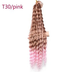 Coolhair Small Wig Loose Deep Wave Hair Bundles Super Long Synthetic Curly Wave Twist Crochet Braiding 100% Density Heat