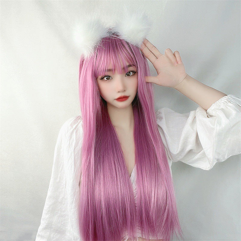 Wholesale Coolhair Wig 70cm Long Straight Natural Synthetic Wig Lolita Fashion Hair Halloween Party Anime Cosplay Wig