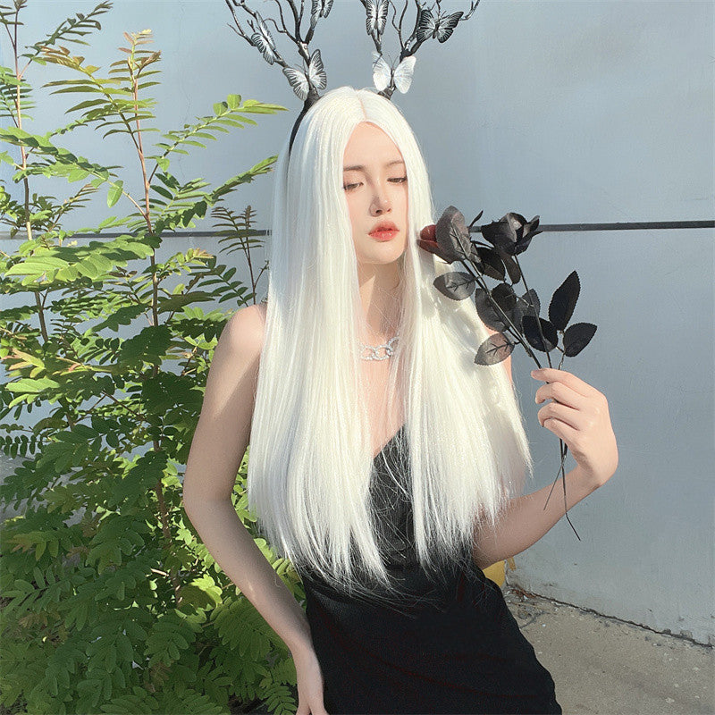Wholesale Coolhair Wig White Lace Frontal Wigs Long Straight Hair HD Transparent Lace Front Wig