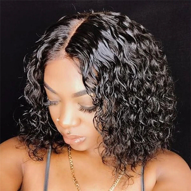 Coolhair Wig High Quality Small 100% Density Fashionable Loose Deep Wave Curly Synthetic Fiber Headband Afro Black Women