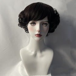 Coolhair Wig Women's Fluffy Short Curly Hair Headband with Synthetic Wig Women's Short Hair