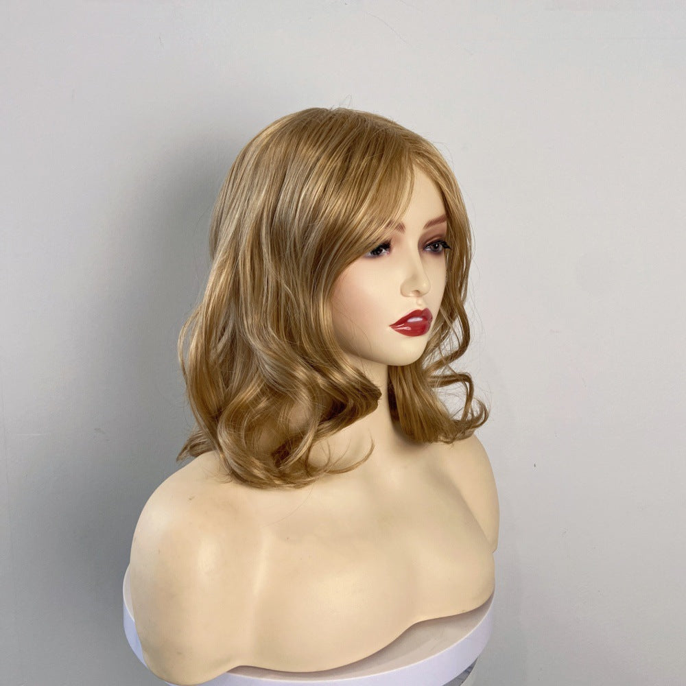 Wig Short Hair Female Natural Simulation Hair Outward Short Curly Hair Style Celebrity Same Style Daily Full Top Wig Cover
