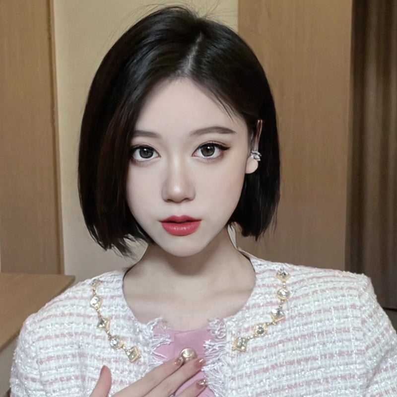 Wig for womenslanted bangsshort hairnatural BOBO short hairsimulated hair cover wholesale