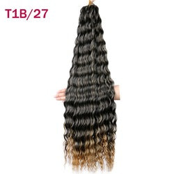 Coolhair Small Wig Loose Deep Wave Hair Bundles Super Long Synthetic Curly Wave Twist Crochet Braiding 100% Density Heat