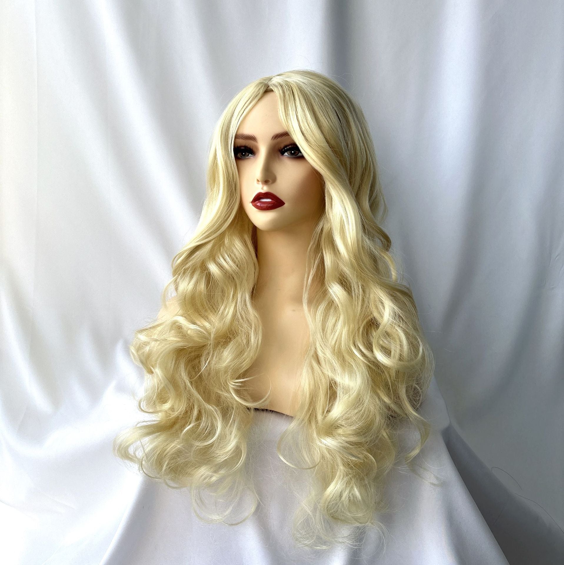 Coolhair Wig Wholesale Premium Blonde Fiber Wig Heat Resistant Fashion Synthetic Lace Front Wig for Women