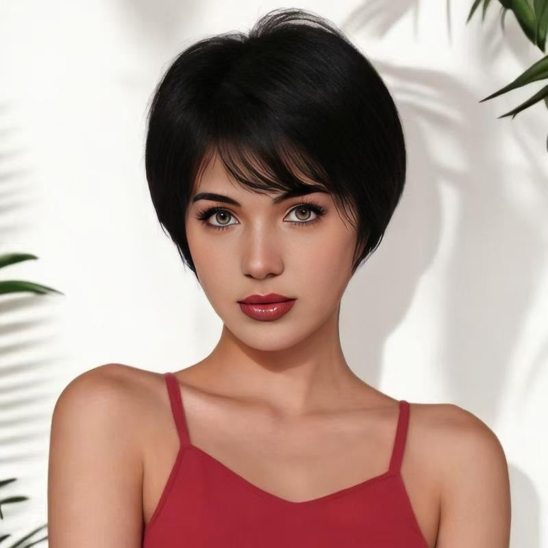 2025 Coolhair Wig Popular Fashion Wigs Brown Salon Hair Wig Short Hair With Bangs for White Women