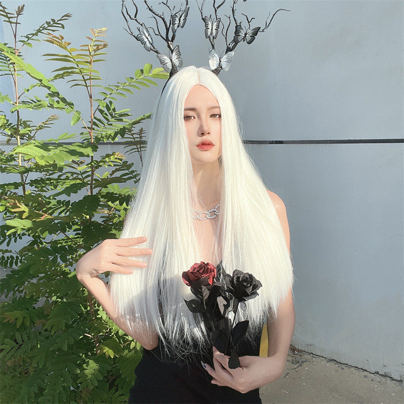 Wholesale Coolhair Wig White Lace Frontal Wigs Long Straight Hair HD Transparent Lace Front Wig