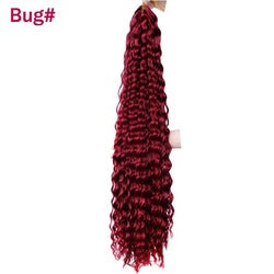 Coolhair Small Wig Loose Deep Wave Hair Bundles Super Long Synthetic Curly Wave Twist Crochet Braiding 100% Density Heat