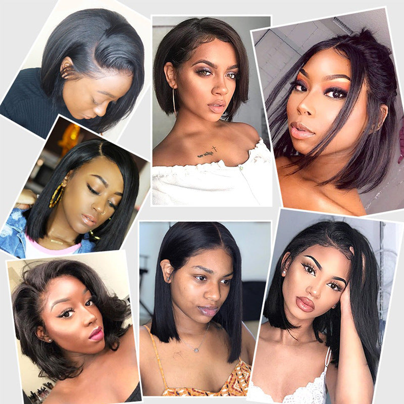 Coolhair Wig Wholesale Women's Side-parted Bob Short Straight Hair Fluffy Natural 100% Density Heat Resistant Selling Well