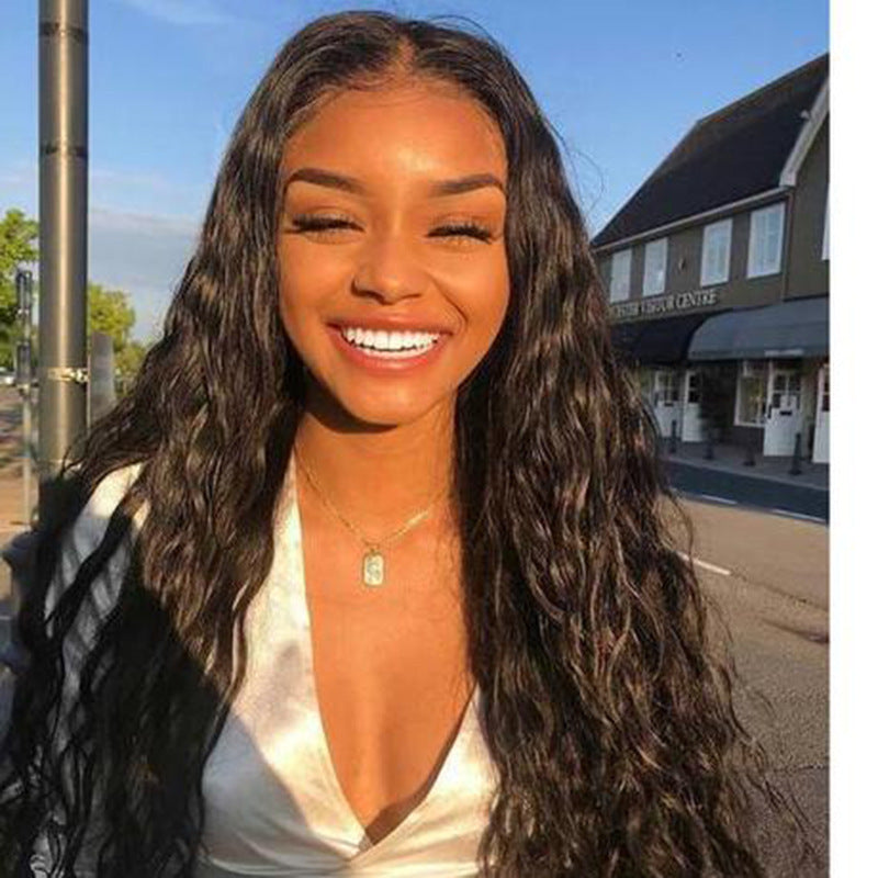 Hot Selling High Quality Coolhair Wig Dark Brown Super Wave Curly Kinky Curl Style Heat Resistant Natural Hairline