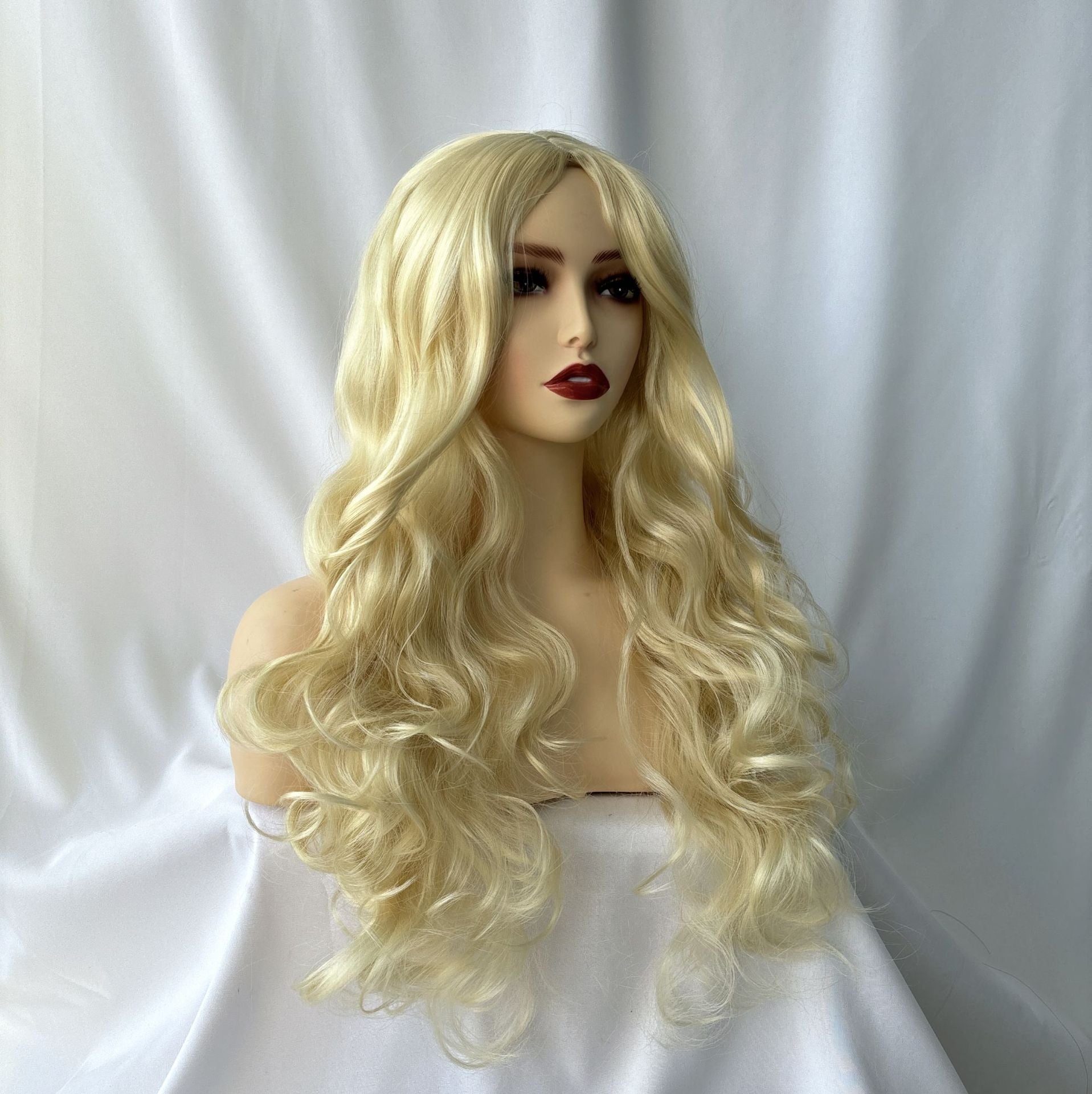 Coolhair Wig Wholesale Premium Blonde Fiber Wig Heat Resistant Fashion Synthetic Lace Front Wig for Women