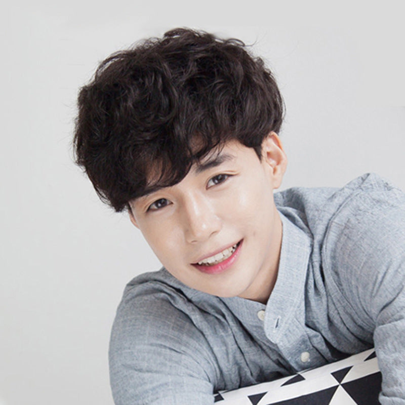 Wholesale Fashionable Coolhair Wig Men's Wigs with Parting Bangs and Natural Curls Popular in Europe and America in Stock