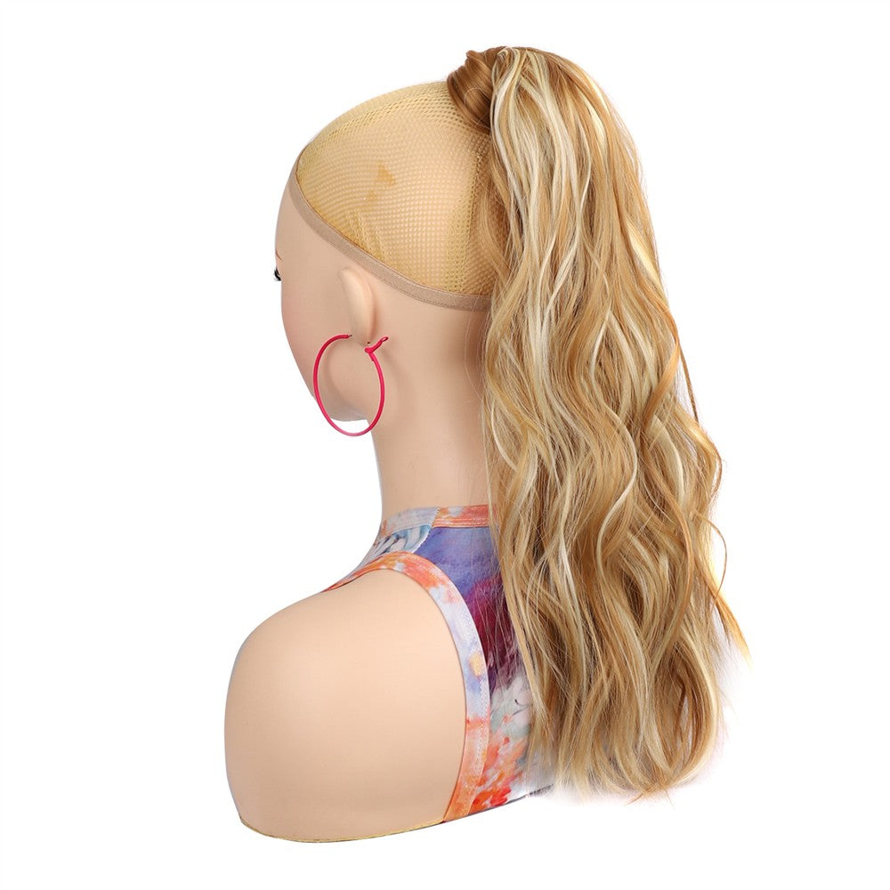 Coolhair Wig High Temperature Fiber Claw Clip Small Cap Natural Hairline Synthetic Hair Long Wavy Ponytail Extensions Women