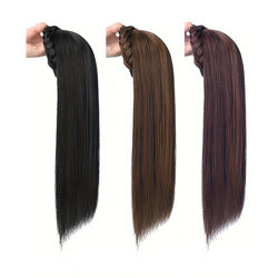 Fishbone headband wig, feminine style, slender straight hair, height increasing, skull top hair extensions, synthetic U-shaped