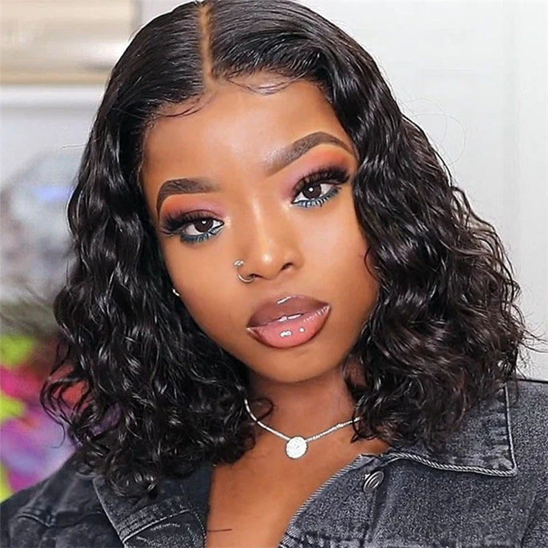 Coolhair Wig High Quality Small 100% Density Fashionable Loose Deep Wave Curly Synthetic Fiber Headband Afro Black Women