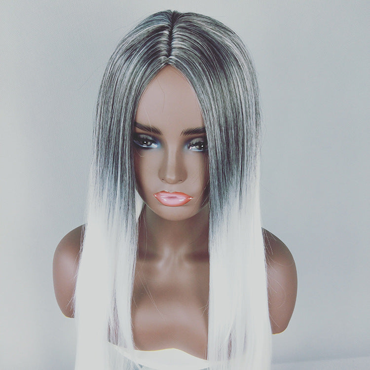 Hot Selling Body Wave Synthetic Wig for Women with Long Hair Gradient Color Heat Resistant and Natural Hairline Headband