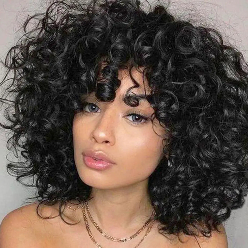 Coolhair Wig 13*4 Lace Full Frontal Wig Bouncy Curl Double Drawn Wear Glueless HD Lace Frontal Wigs Brazilian