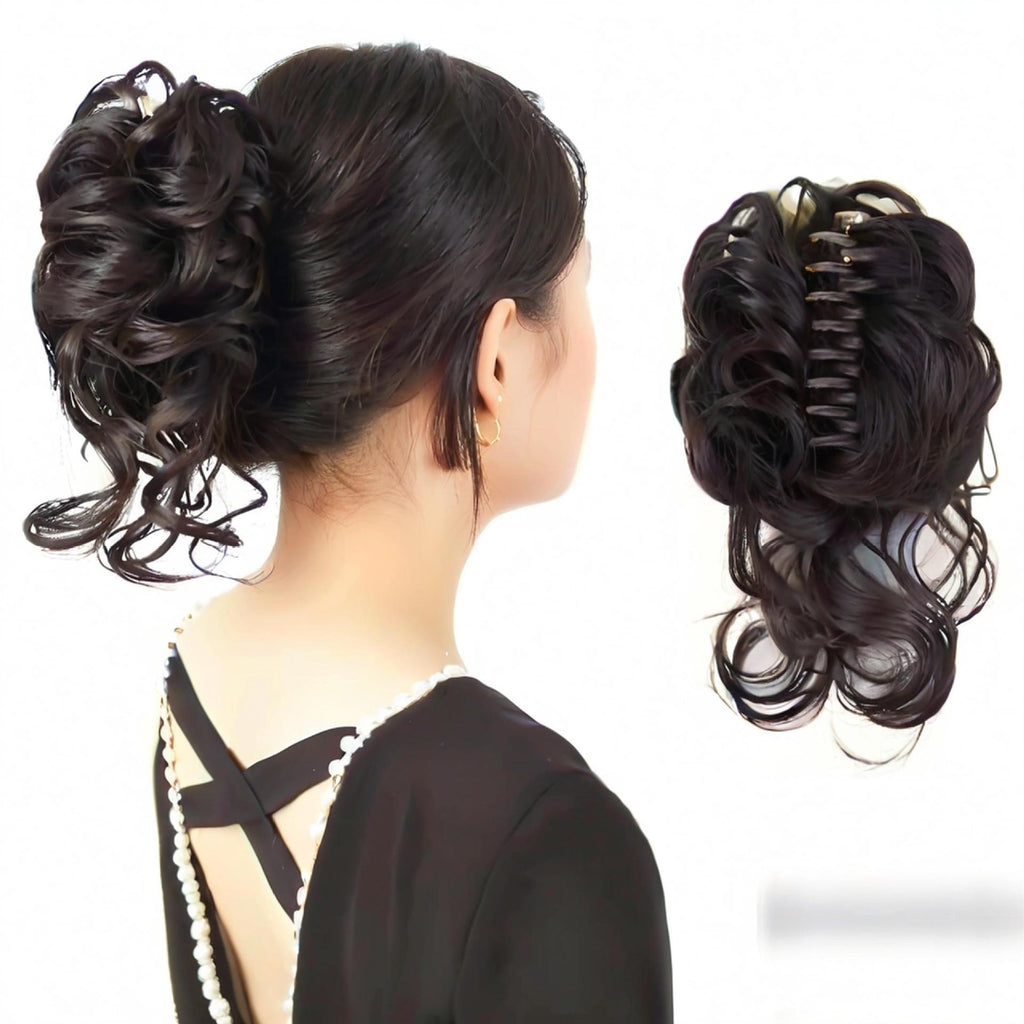 Coolhair Wig Wholesale Synthetic Silk Disc Hair Wig Ornament Curly Claw Card Bud Curls Wedding Chignon Ponytail Wig for Women