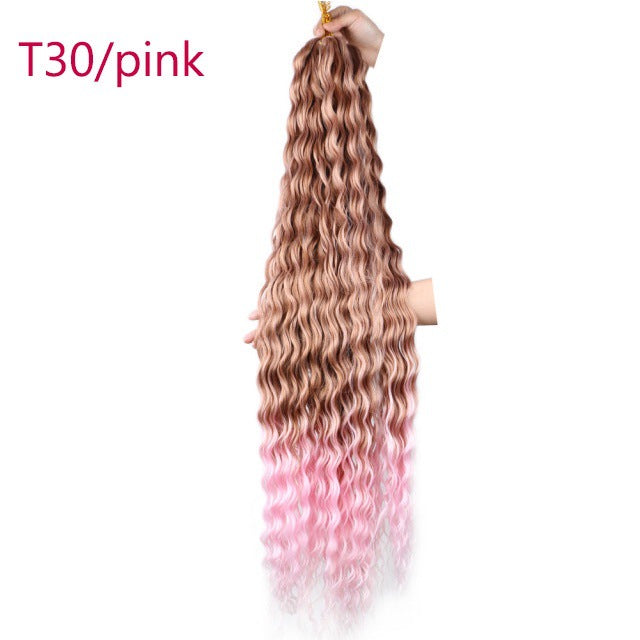 Coolhair Small Wig Loose Deep Wave Hair Bundles Super Long Synthetic Curly Wave Twist Crochet Braiding 100% Density Heat