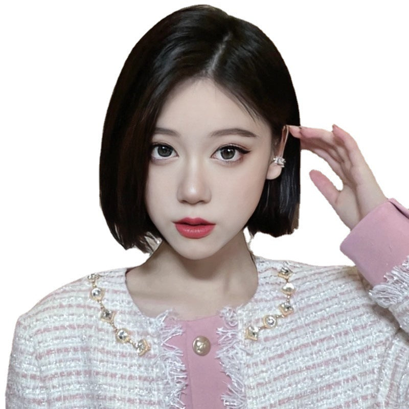 Wig for womenslanted bangsshort hairnatural BOBO short hairsimulated hair cover wholesale