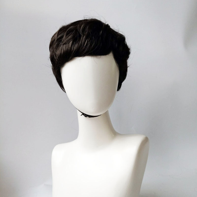 Wholesale Fashionable Coolhair Wig Men's Wigs with Parting Bangs and Natural Curls Popular in Europe and America in Stock